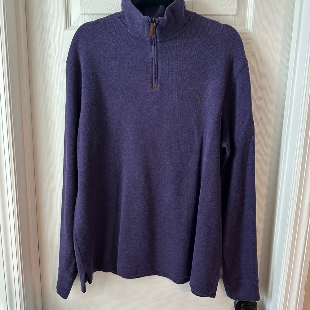 Men’s Polo by Ralph Lauren long sleeved purple shirt. 100% Cotton size L